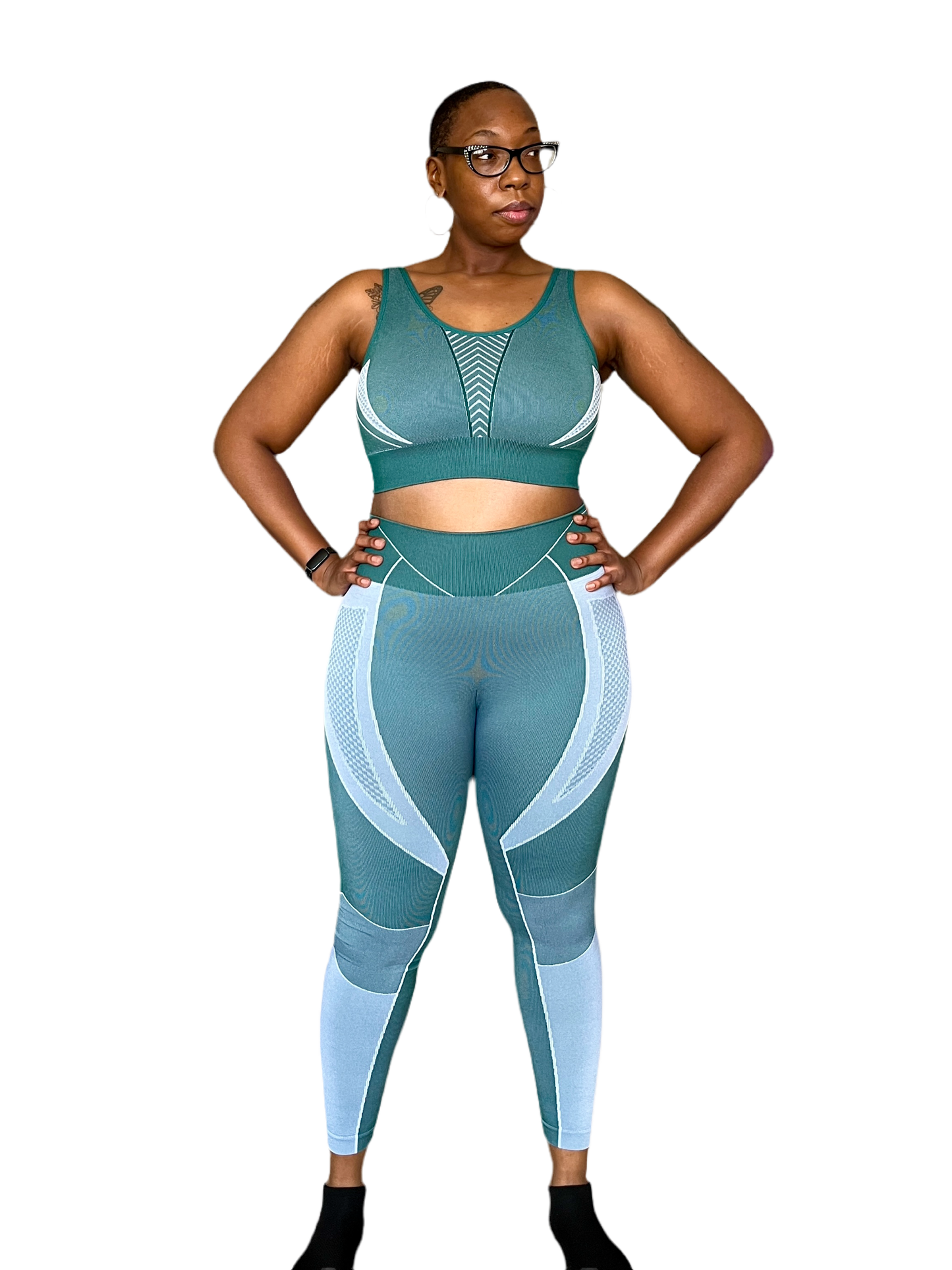 "I Am Rich" Green Seamless Compression Set