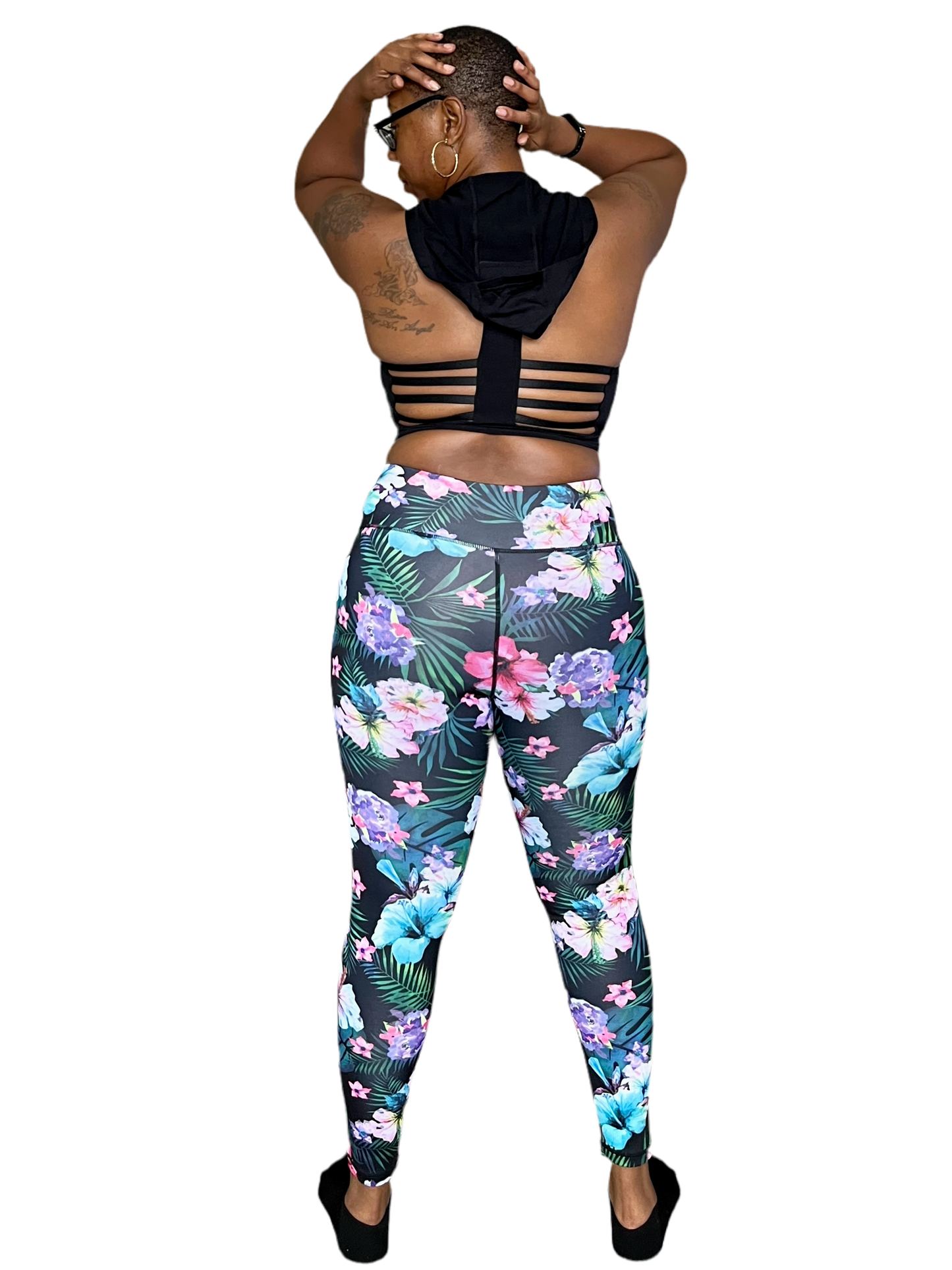 "I Am Bold" Floral Print Leggings