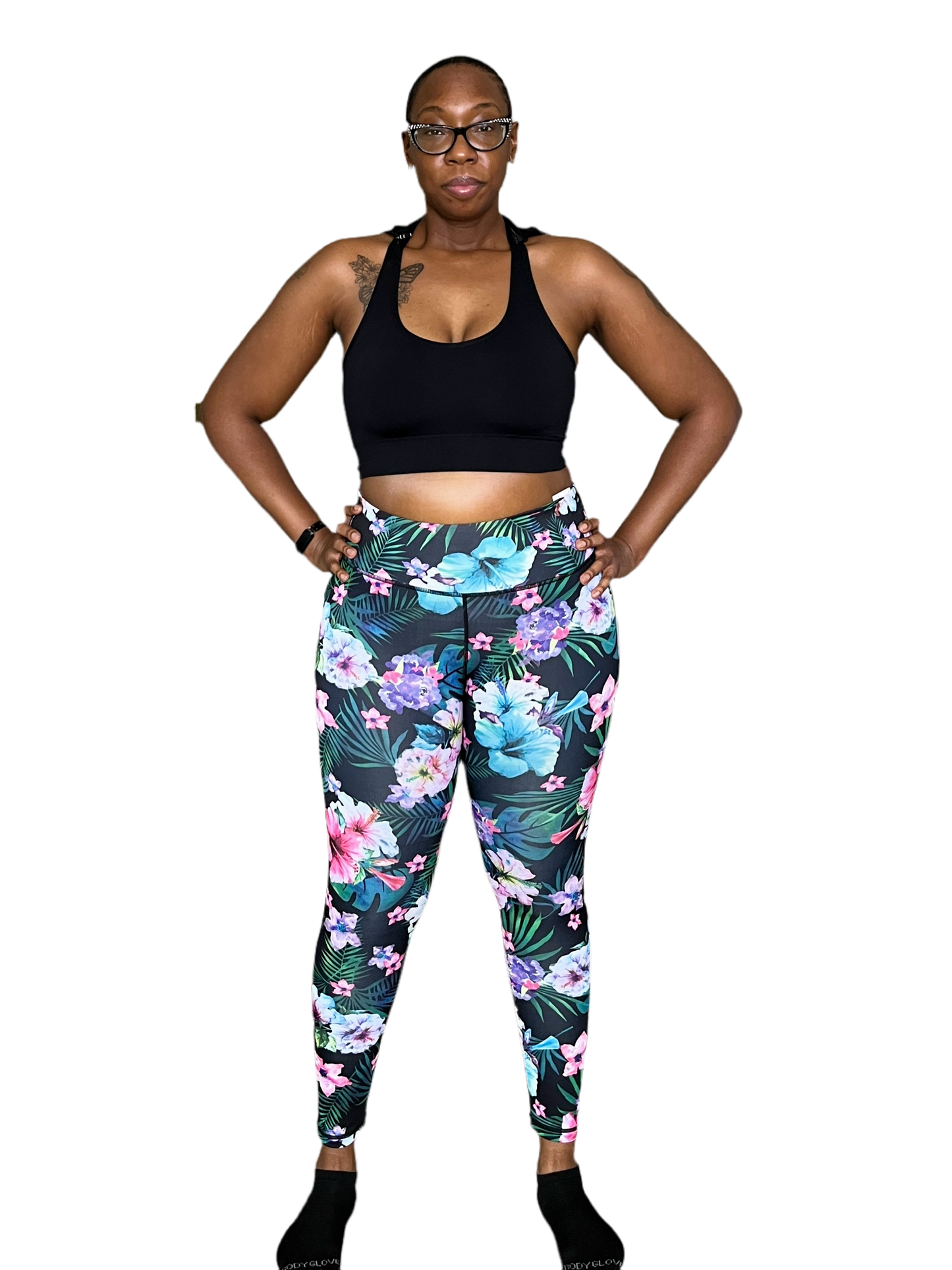 "I Am Bold" Floral Print Leggings