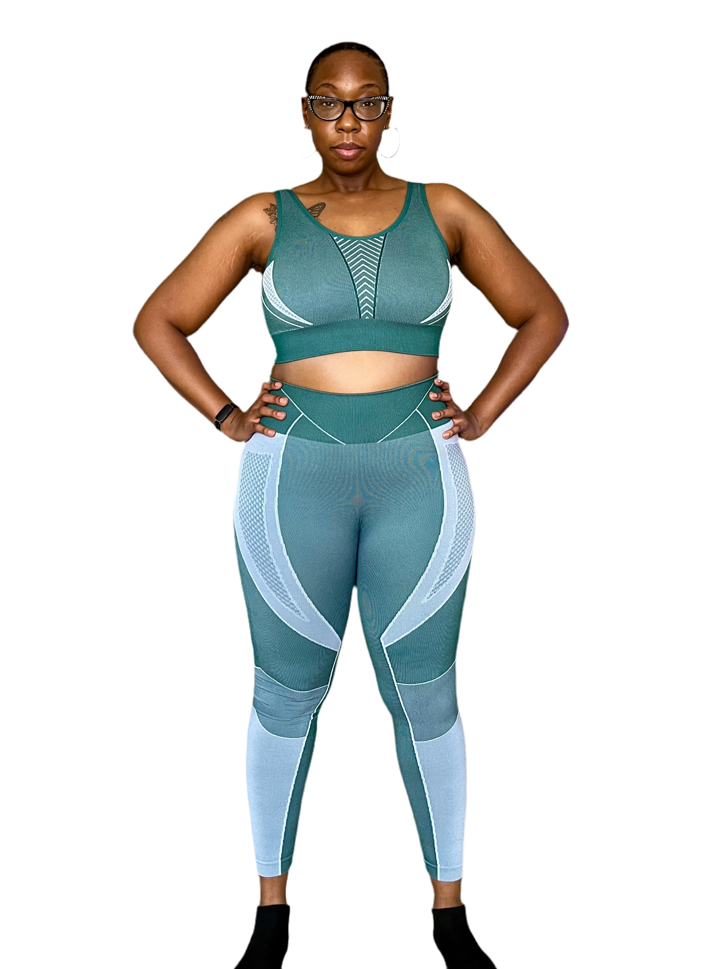 "I Am Rich" Green Seamless Compression Set